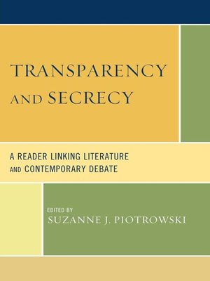 cover image of Transparency and Secrecy